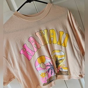 Wild Fable Hawaii '92 Oversized Cropped Tee, Women's size Small